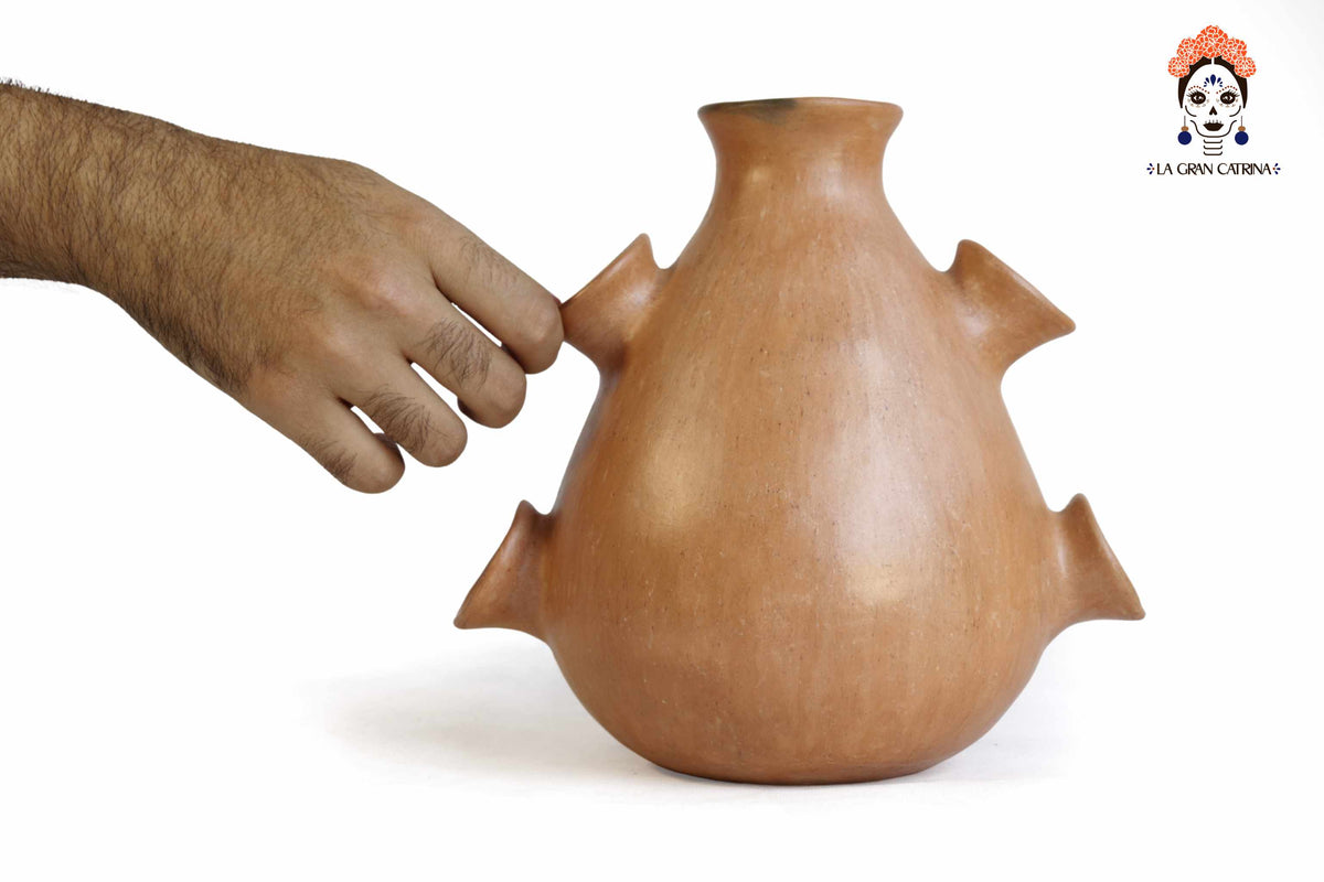 Vasija Mixe Ancestral con 5 bocas - 20 Cm. 7.8 In. Mixe