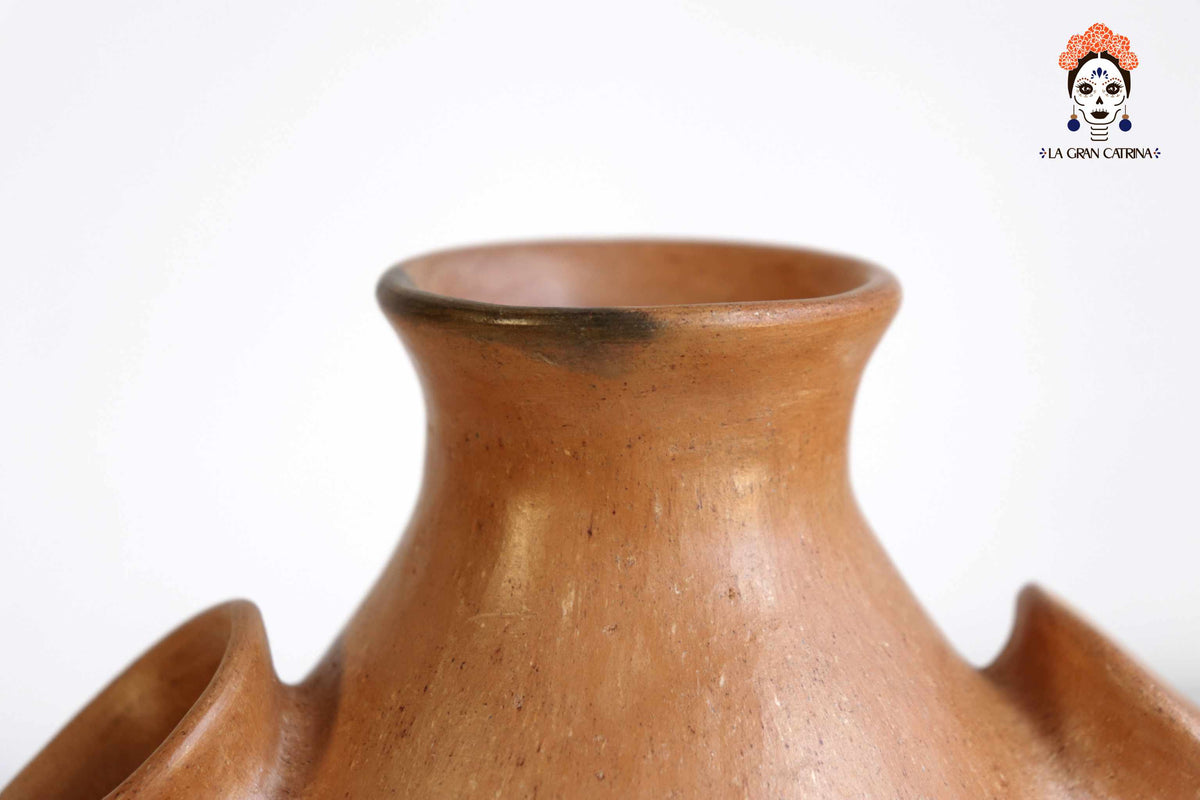 Vasija Mixe Ancestral con 5 bocas - 20 Cm. 7.8 In. Mixe