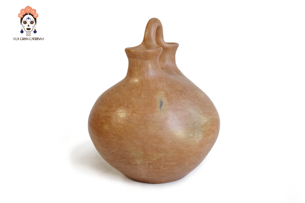 Vasija Mixe Ancestral con 2 bocas - 24 Cm. 9.4 In. Mixe