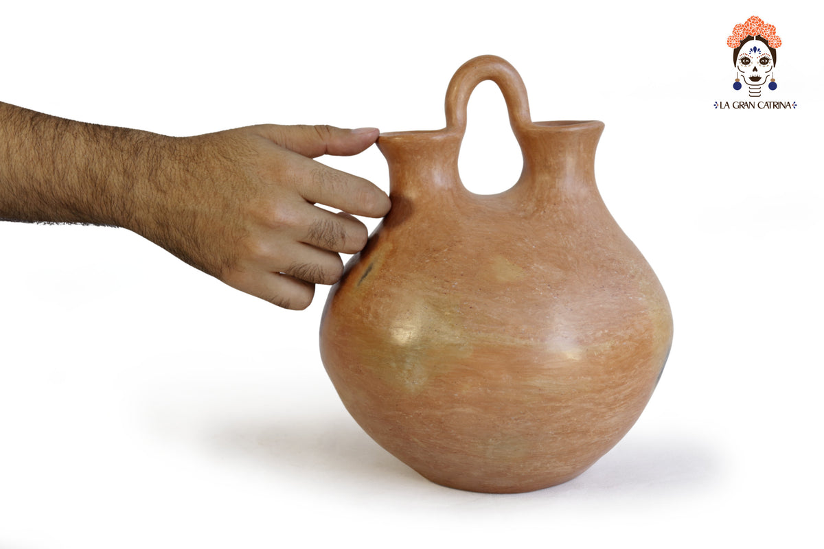 Vasija Mixe Ancestral con 2 bocas - 24 Cm. 9.4 In. Mixe
