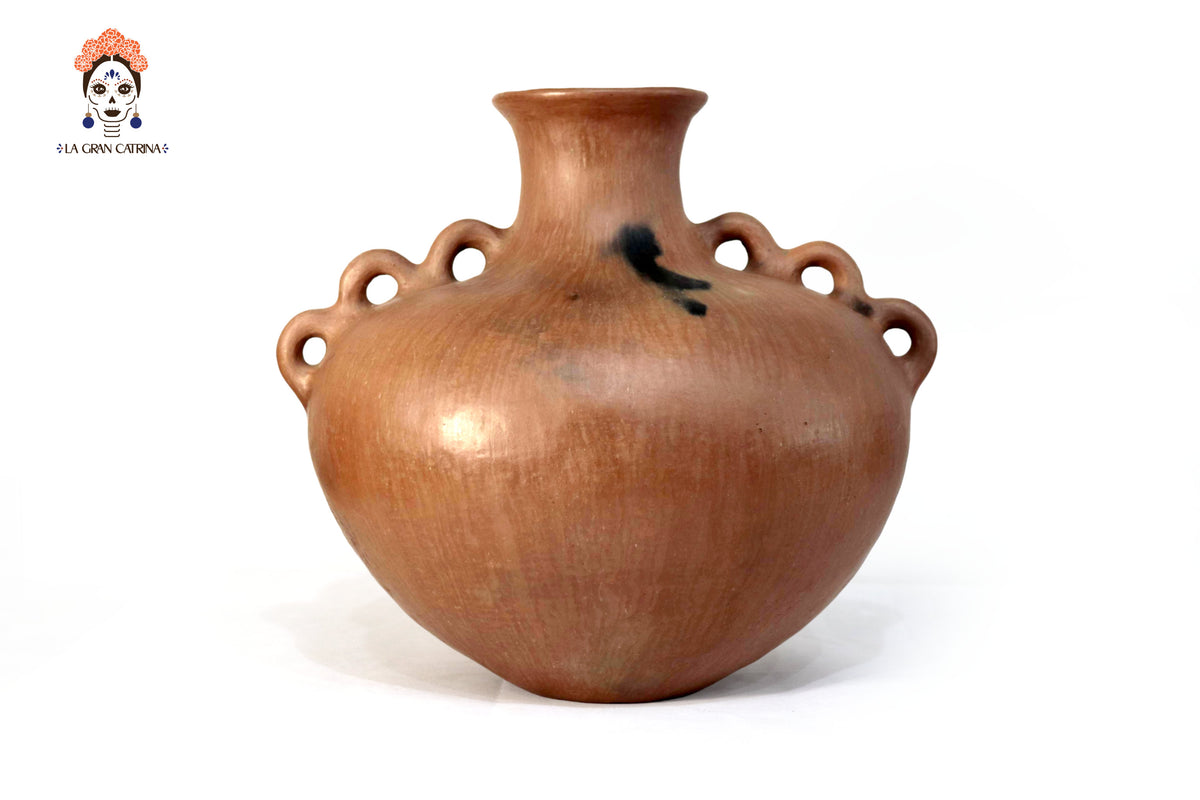 Vasija Mixe Ancestral con 6 asas - 34 Cm. 13.3 In. Mixe