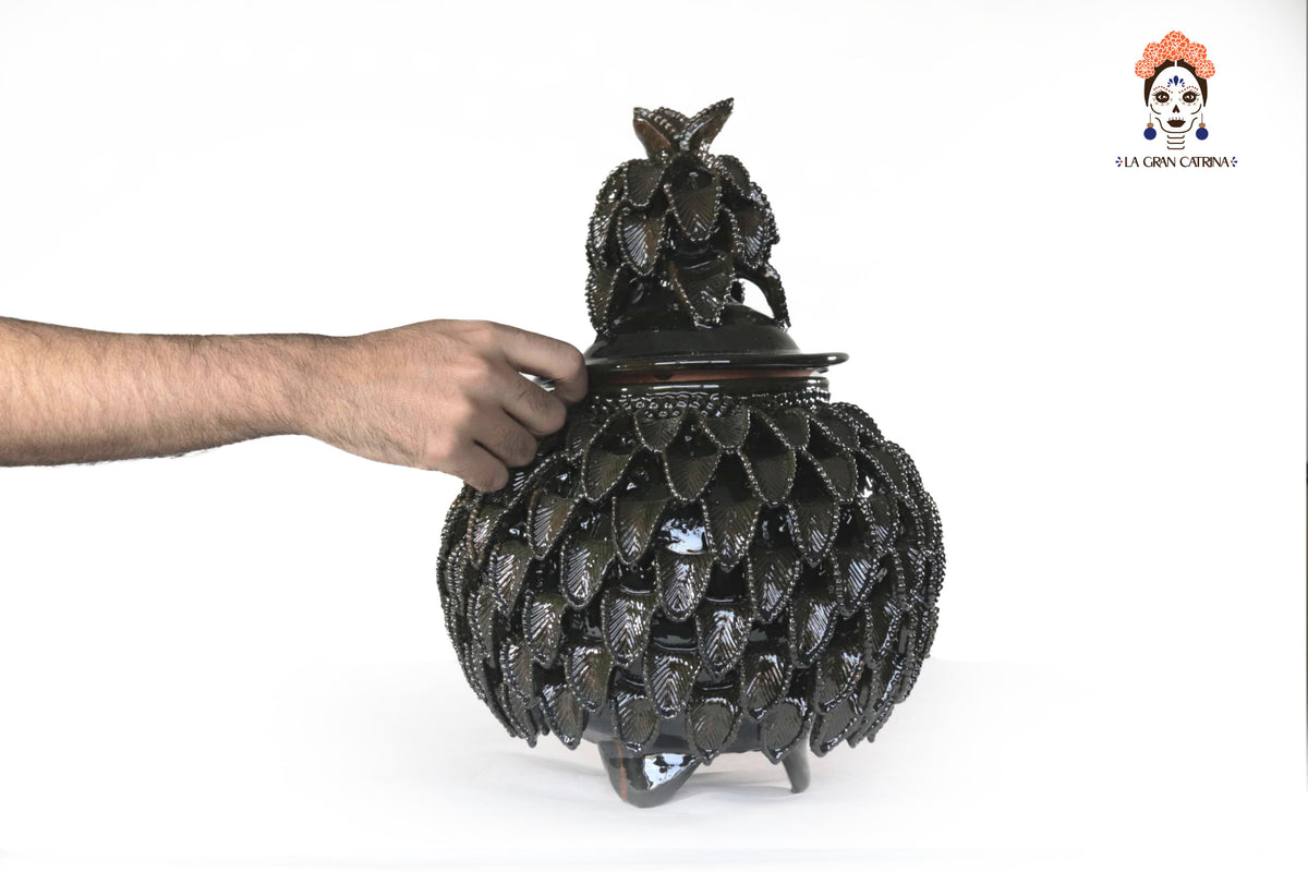 Piña michoacana de barro - Color Verde - 40 cm. 16 in.