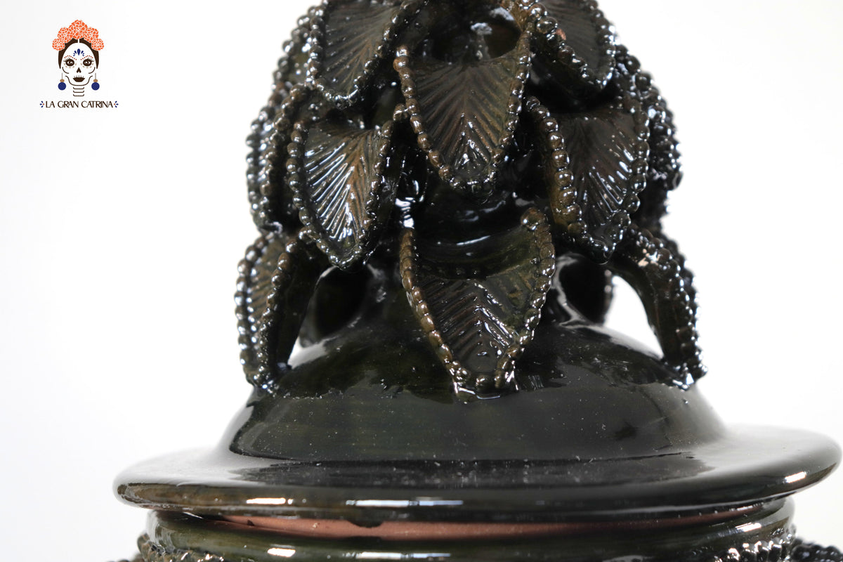 Piña michoacana de barro - Color Verde - 40 cm. 16 in.