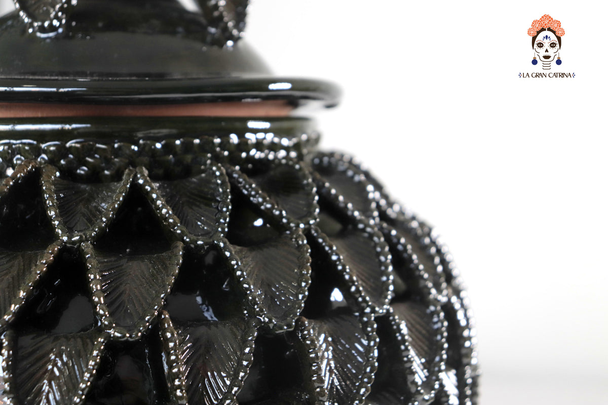 Piña michoacana de barro - Color Verde - 40 cm. 16 in.