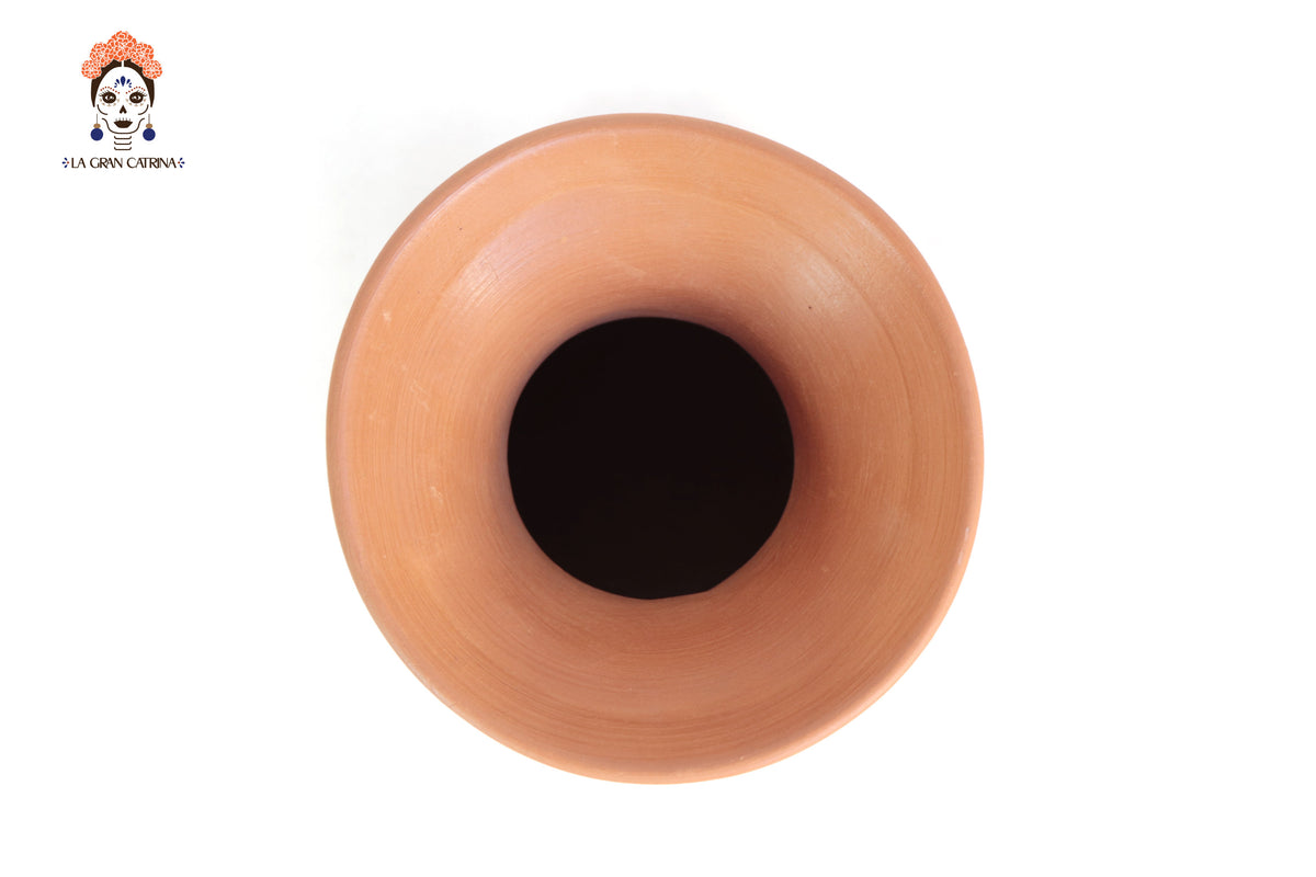 Jarrón Flor de Barro - Patamban - 25 cm. 9.8 in. Artesanía