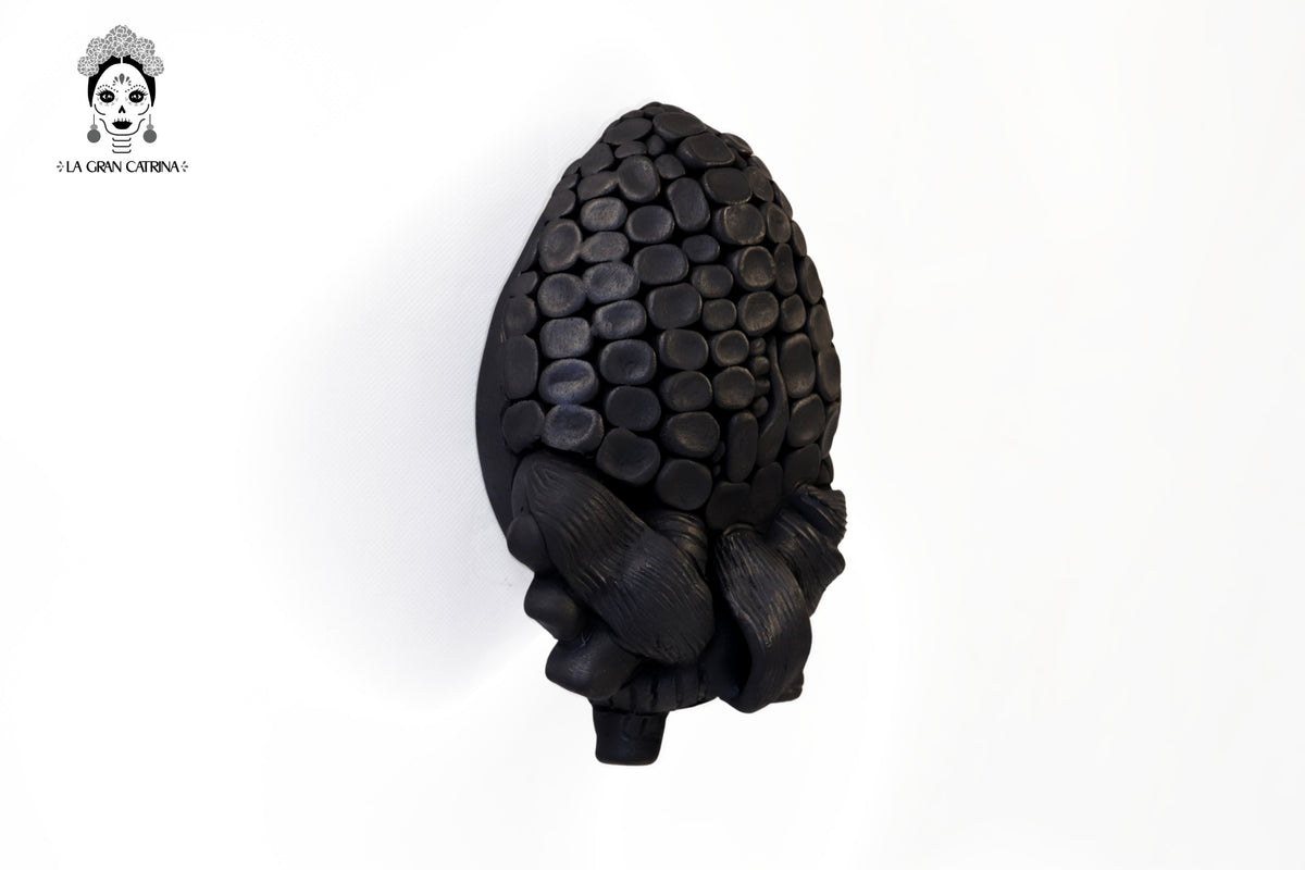 Corazon de Maíz Mate - Barro Negro de San Bartolo 20 cm. 7.8 in.