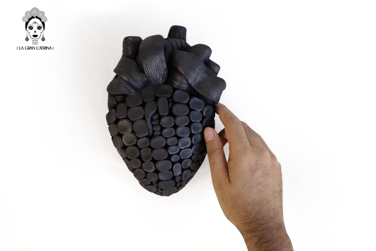 Corazon de Maíz Mate - Barro Negro de San Bartolo 20 cm. 7.8 in.
