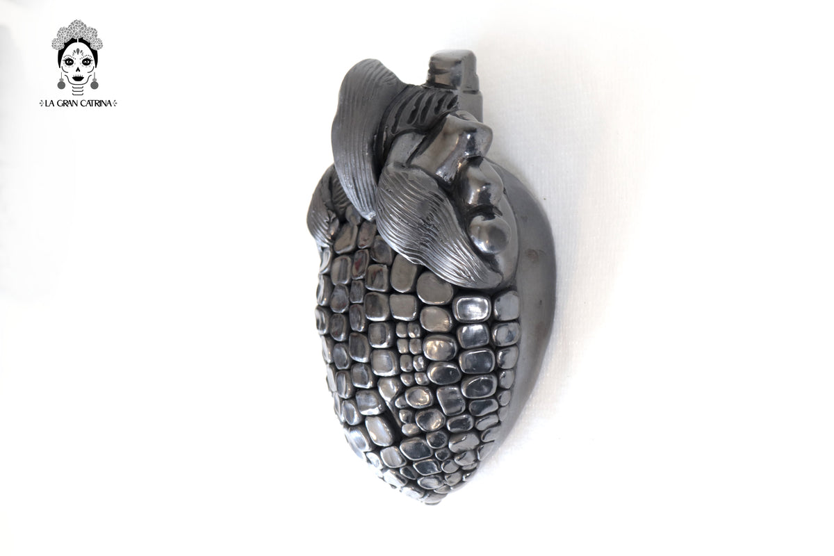 Corazon de Maíz Modelo 2 - Barro Negro de San Bartolo 20 cm. 7.8 in. - En produccion Barro negro