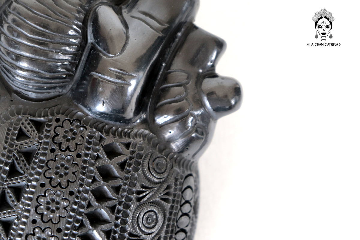 Corazon de Maíz Modelo 3 - Barro Negro de San Bartolo 20 cm. 7.8 in. - En producción Barro negro