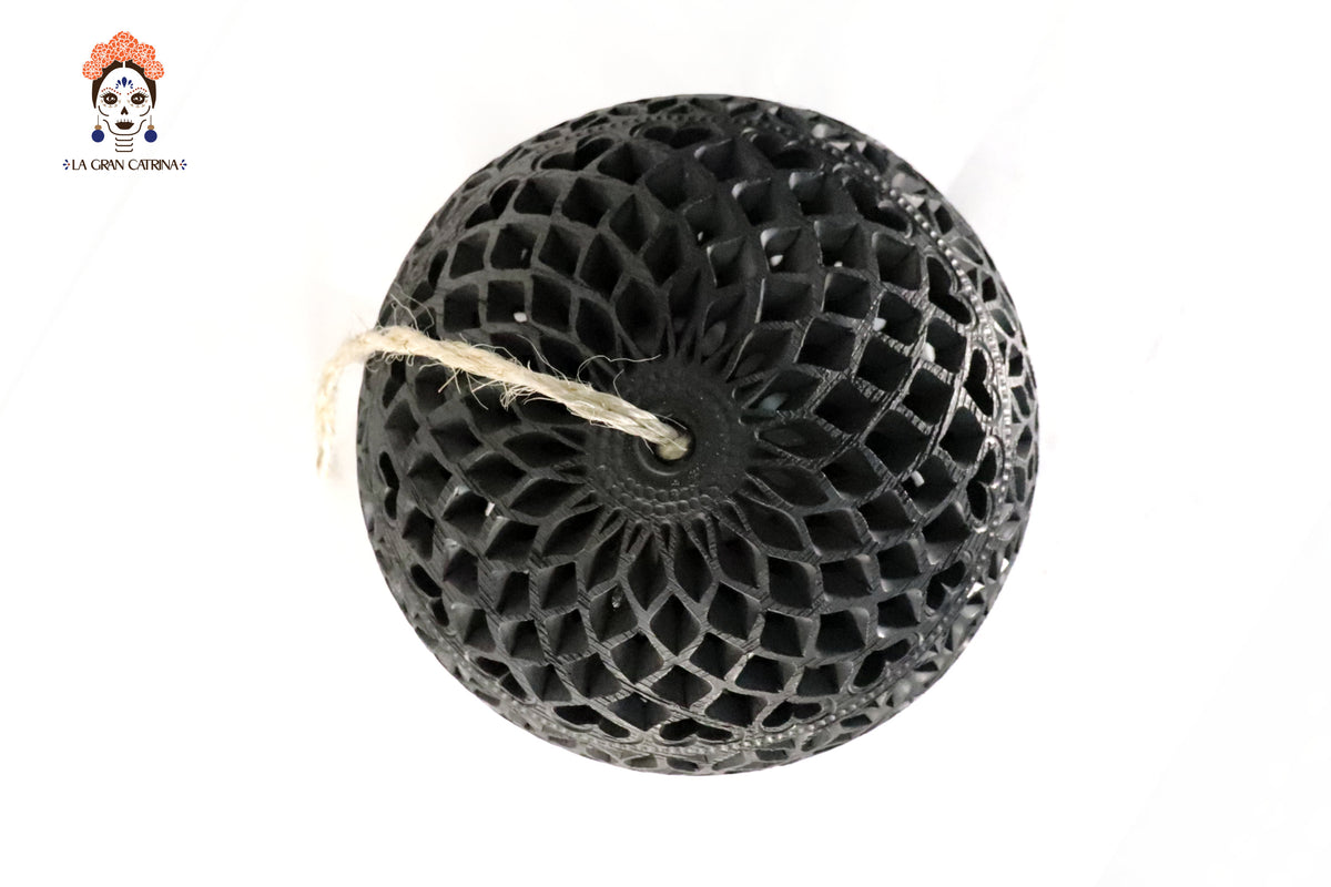 Lampara de Barro Negro 30 cm. 11.8 in. Barro negro