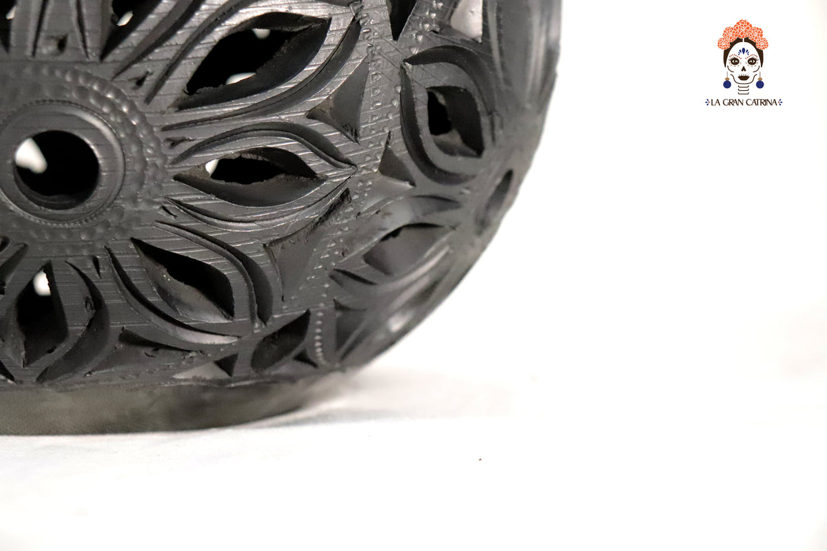 Lampara de Barro Negro 30 cm. 11.8 in. Barro negro