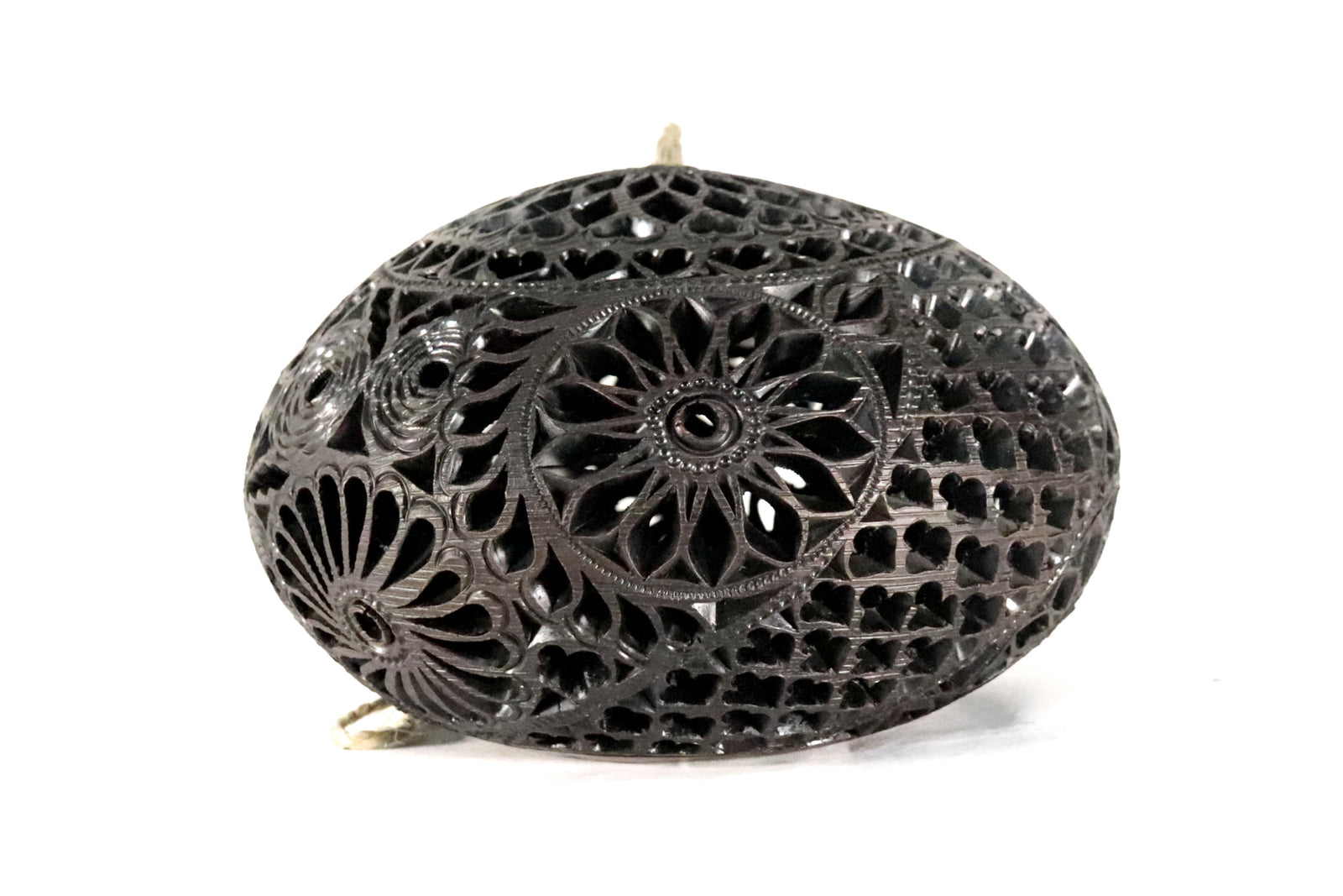 Lampara Cafe de Barro Negro 30 cm. 11.8 in. Barro negro