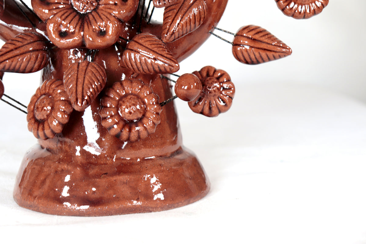 Árbol de la Vida Marrón – Barro Vidriado - 62 cm. 24.4 in.