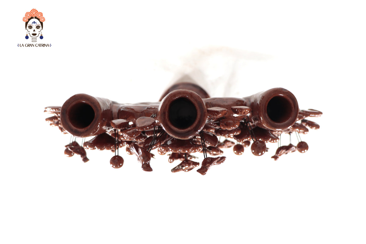 Árbol de la Vida Marrón – Barro Vidriado - 42 cm. 16.5 in.