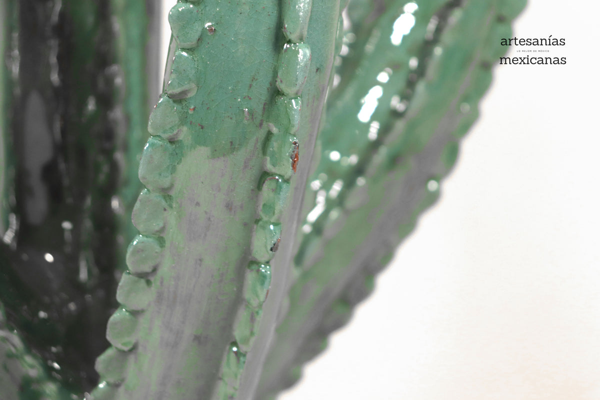 Candelero Nopal Vidriado  - 39 cm 15.3 in