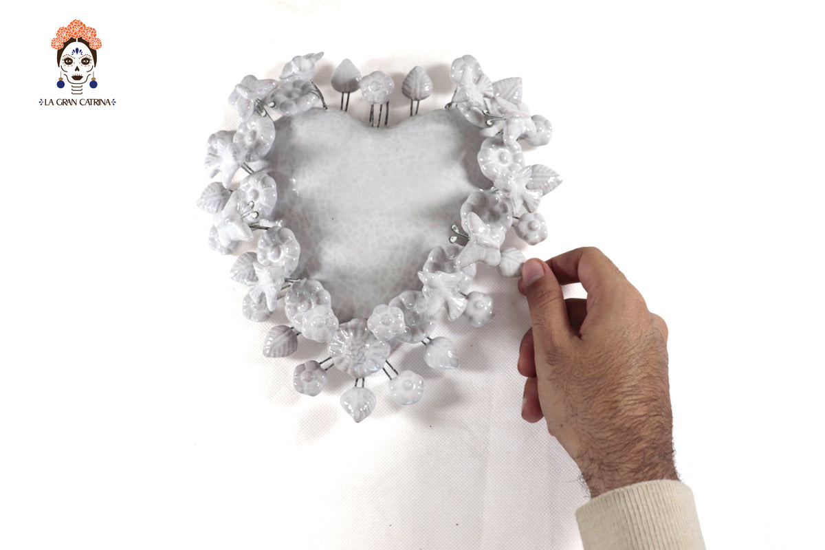 Corazón Blanco - 22 cm 8.6 in.