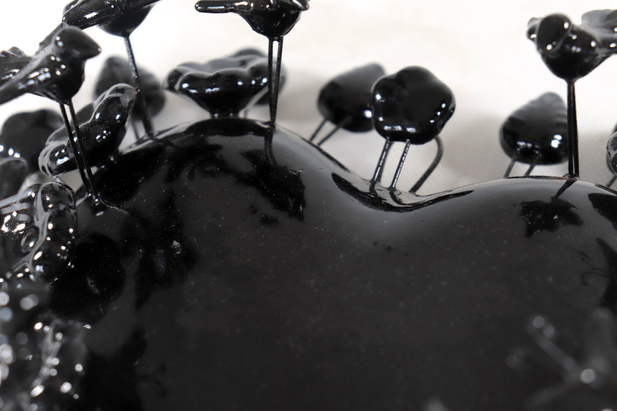 Corazón Negro - 22 cm 8.6 in.