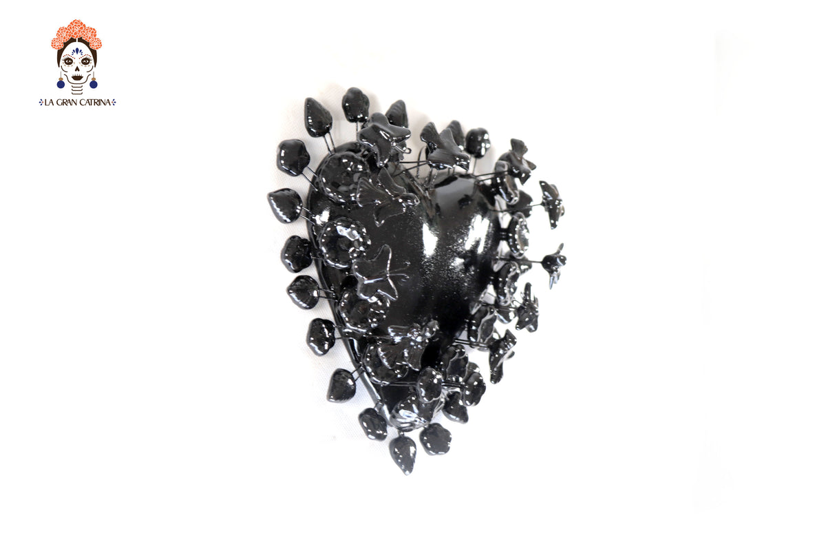 Corazón Negro - 22 cm 8.6 in.