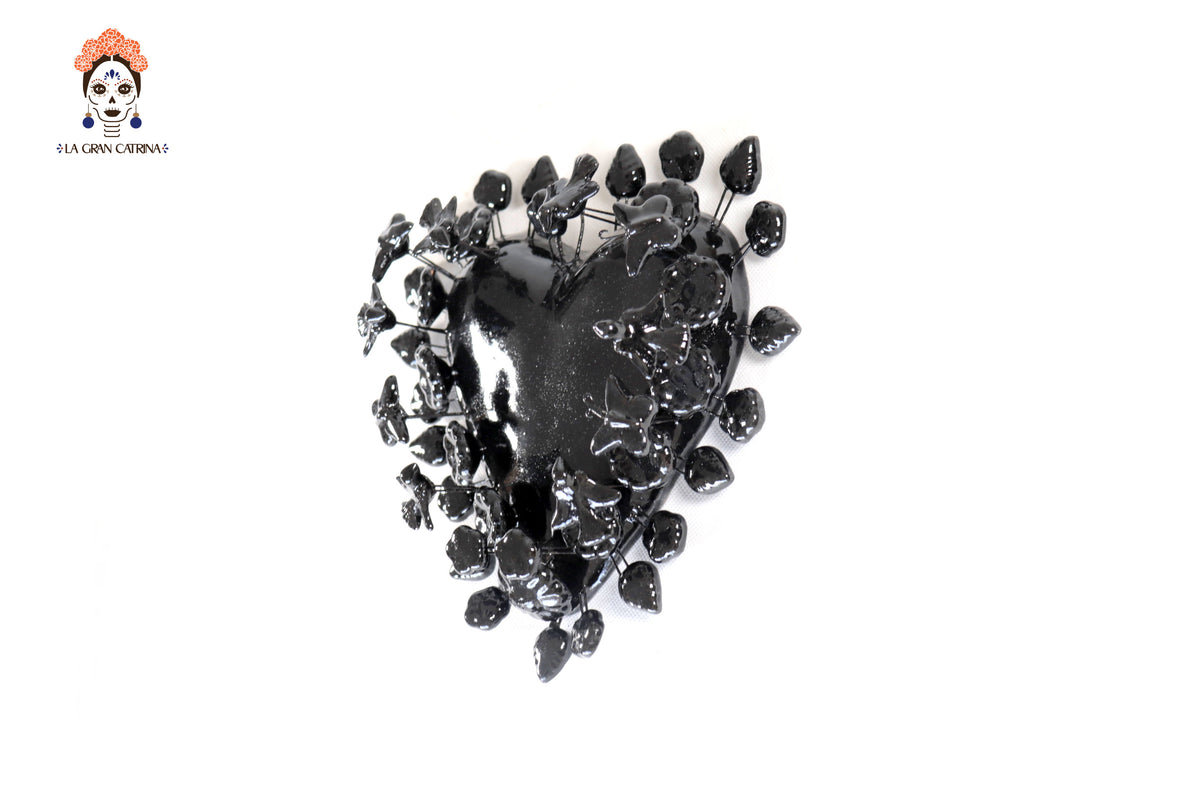 Corazón Negro - 22 cm 8.6 in.