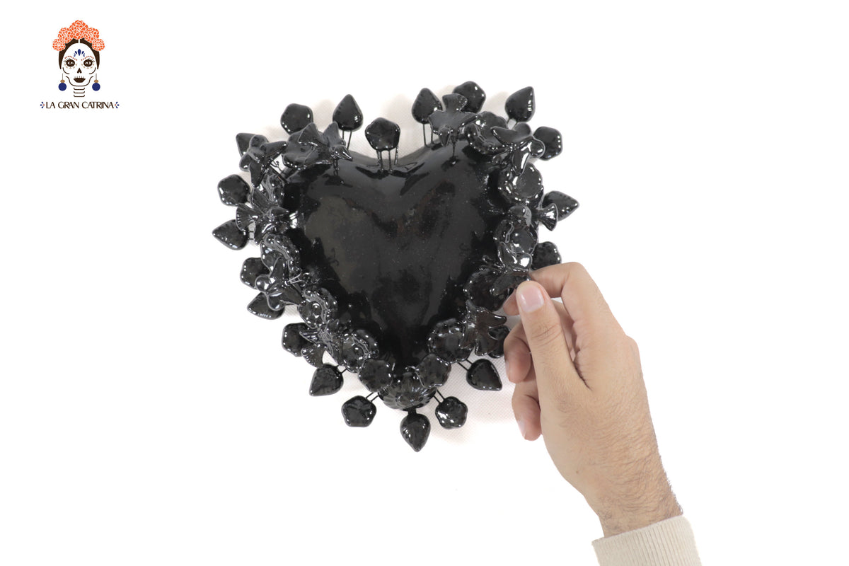 Corazón Negro - 22 cm 8.6 in.