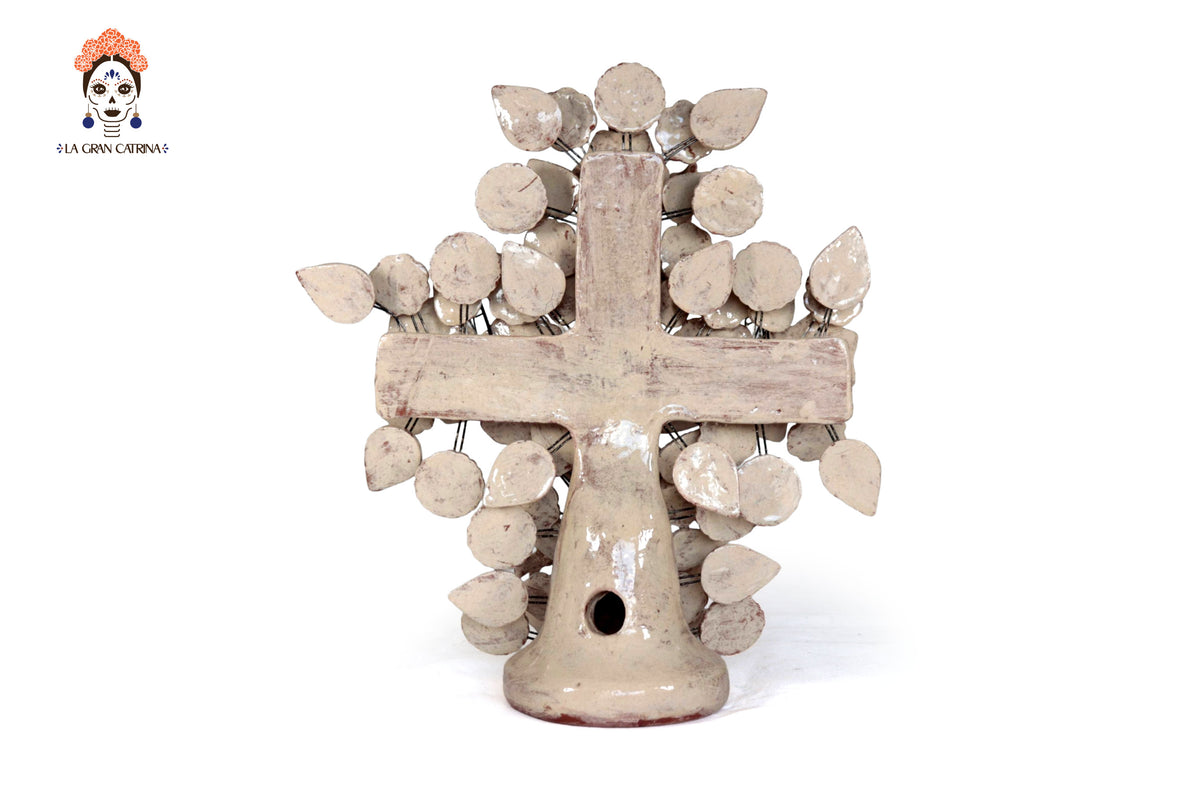 Cruz vintage vidriada de 22 cm. - 8.6 in.