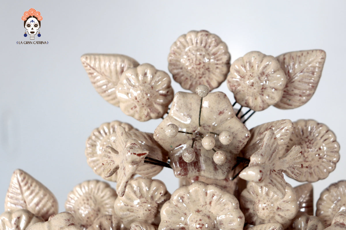 Cruz vintage vidriada de 22 cm. - 8.6 in.