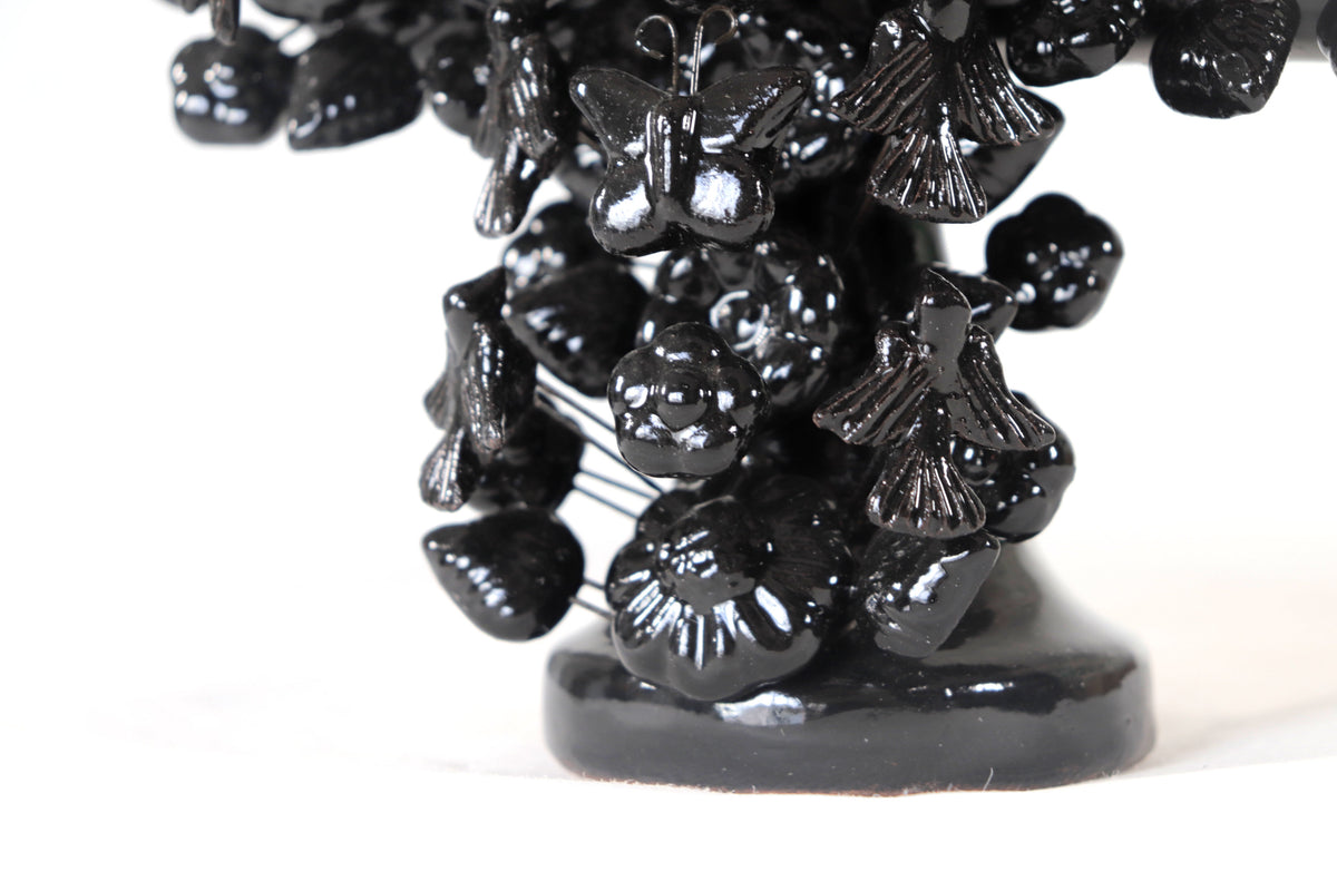 Cruz negra vidriada de 22 cm. - 8.6 in.