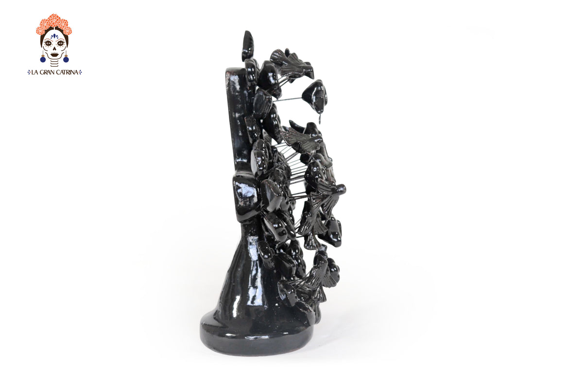 Cruz negra vidriada de 22 cm. - 8.6 in.