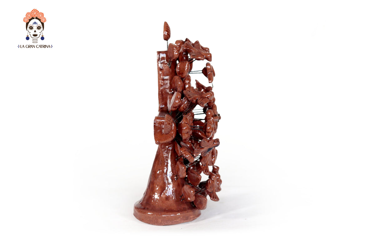 Cruz cafe vidriada de 22 cm. - 8.6 in.