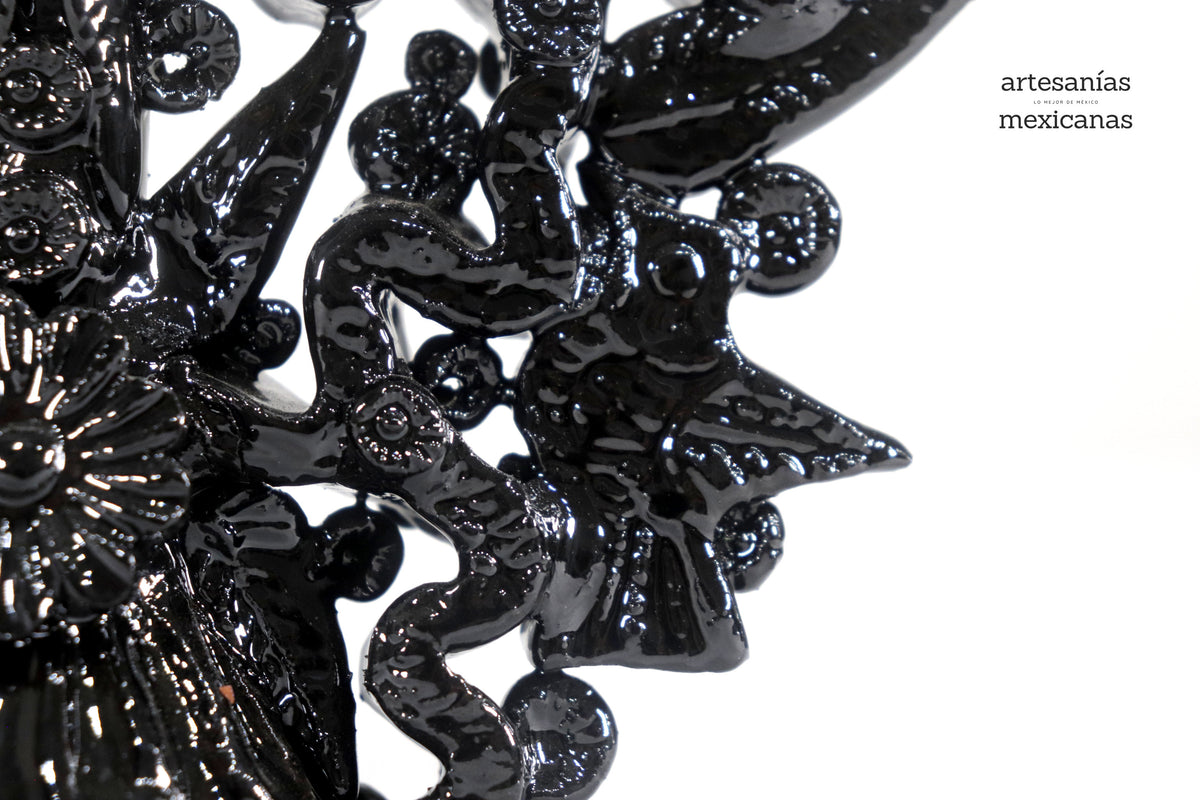 Candelero negro de 7 velas - 25 cm. 10 in.
