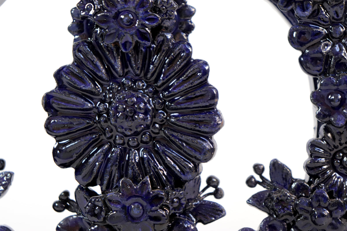 Candelero azul de 5 velas - 26.5 cm. 10.4 in. Candelabros