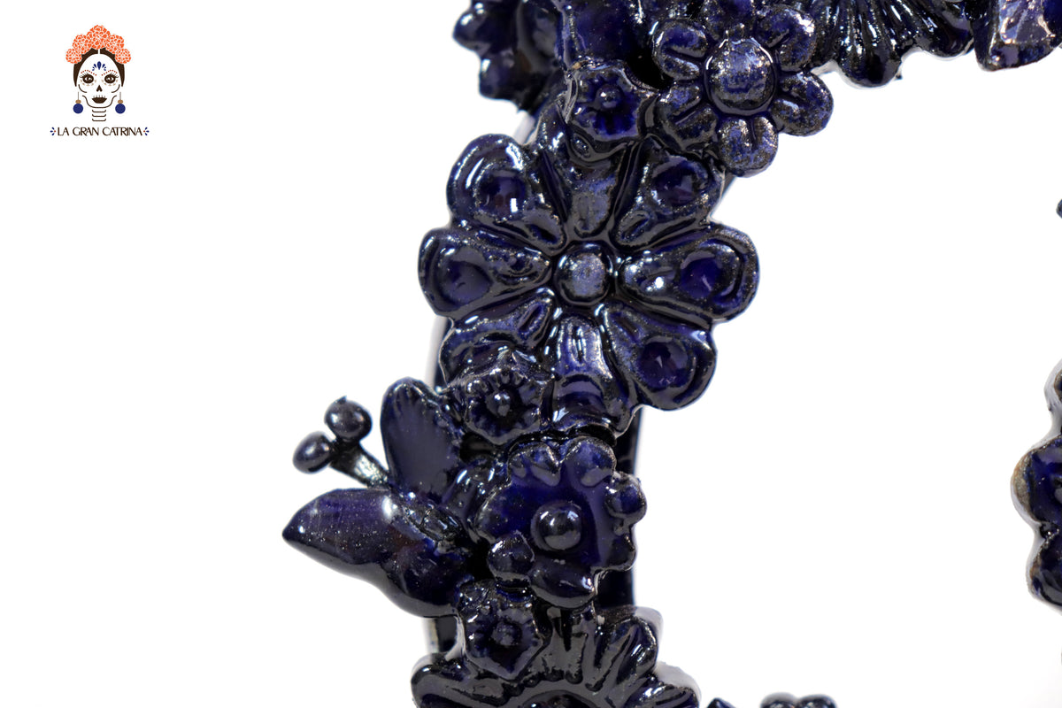 Candelero azul de 5 velas - 26.5 cm. 10.4 in. Candelabros