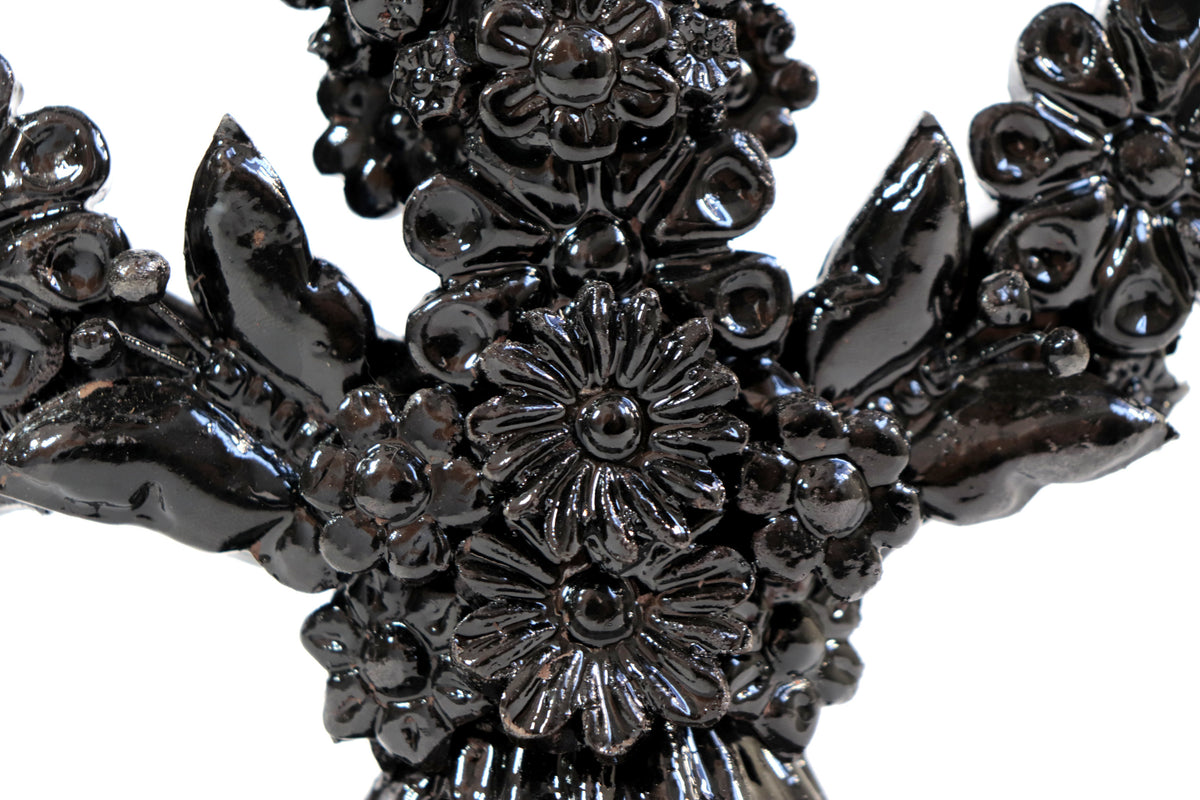 Candelero negro de 5 velas - 26.5 cm. 10.4 in. Candelabros