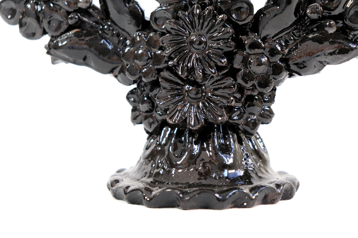 Candelero negro de 5 velas - 26.5 cm. 10.4 in. Candelabros