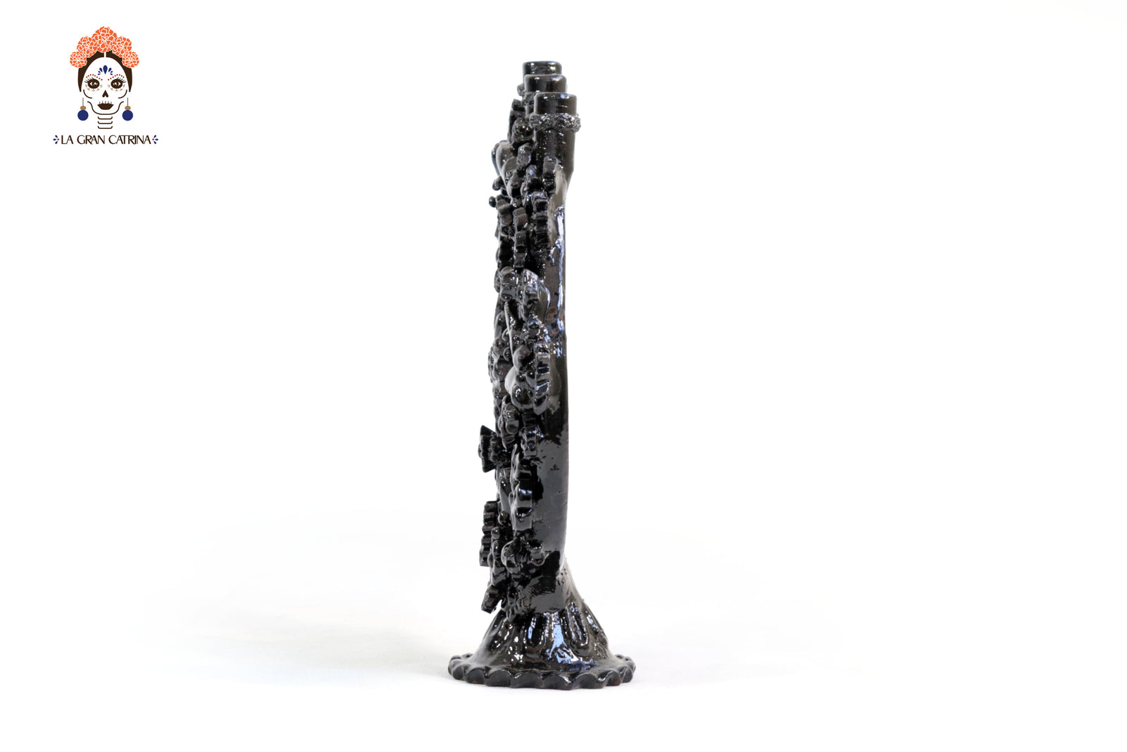 Candelero negro de 5 velas - 26.5 cm. 10.4 in. Candelabros