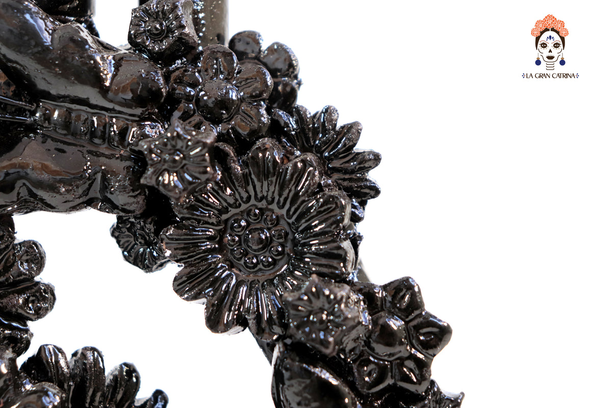 Candelero negro de 5 velas - 26.5 cm. 10.4 in. Candelabros