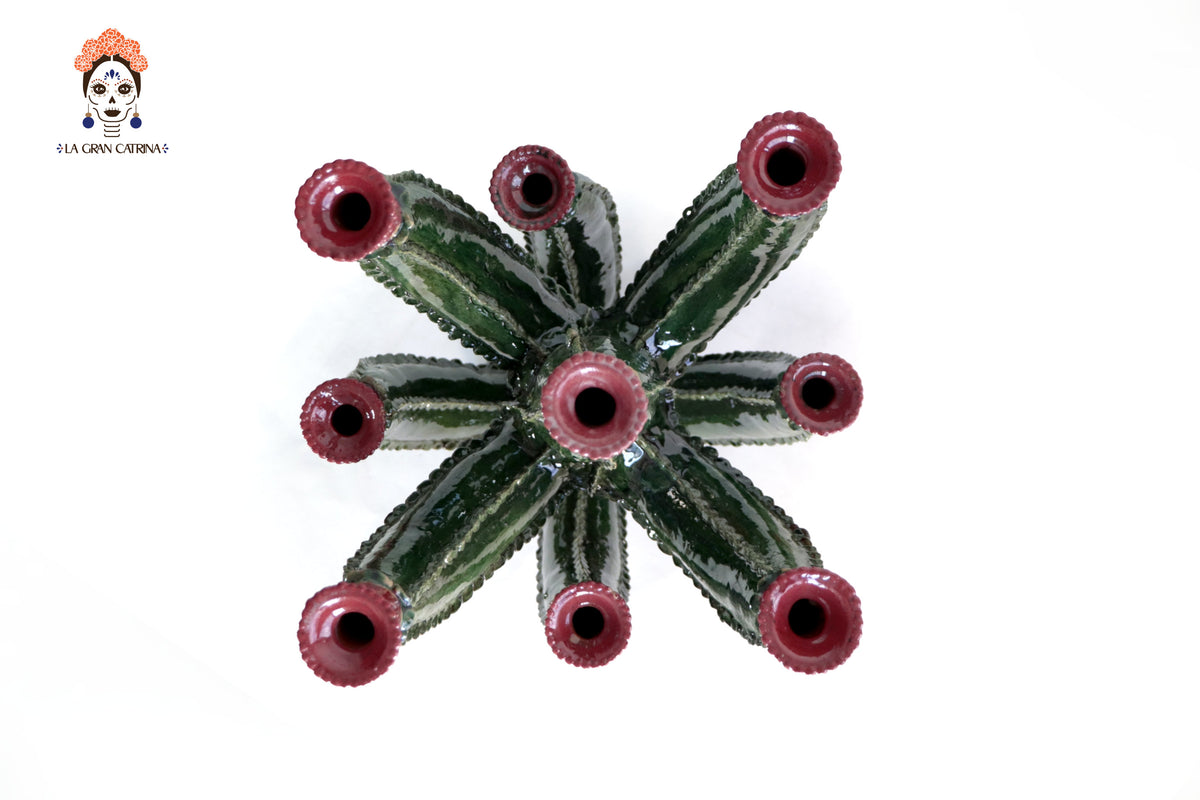 Candelero Nopal Verde Oscuro - 60 cm 23.6 in Candelabros