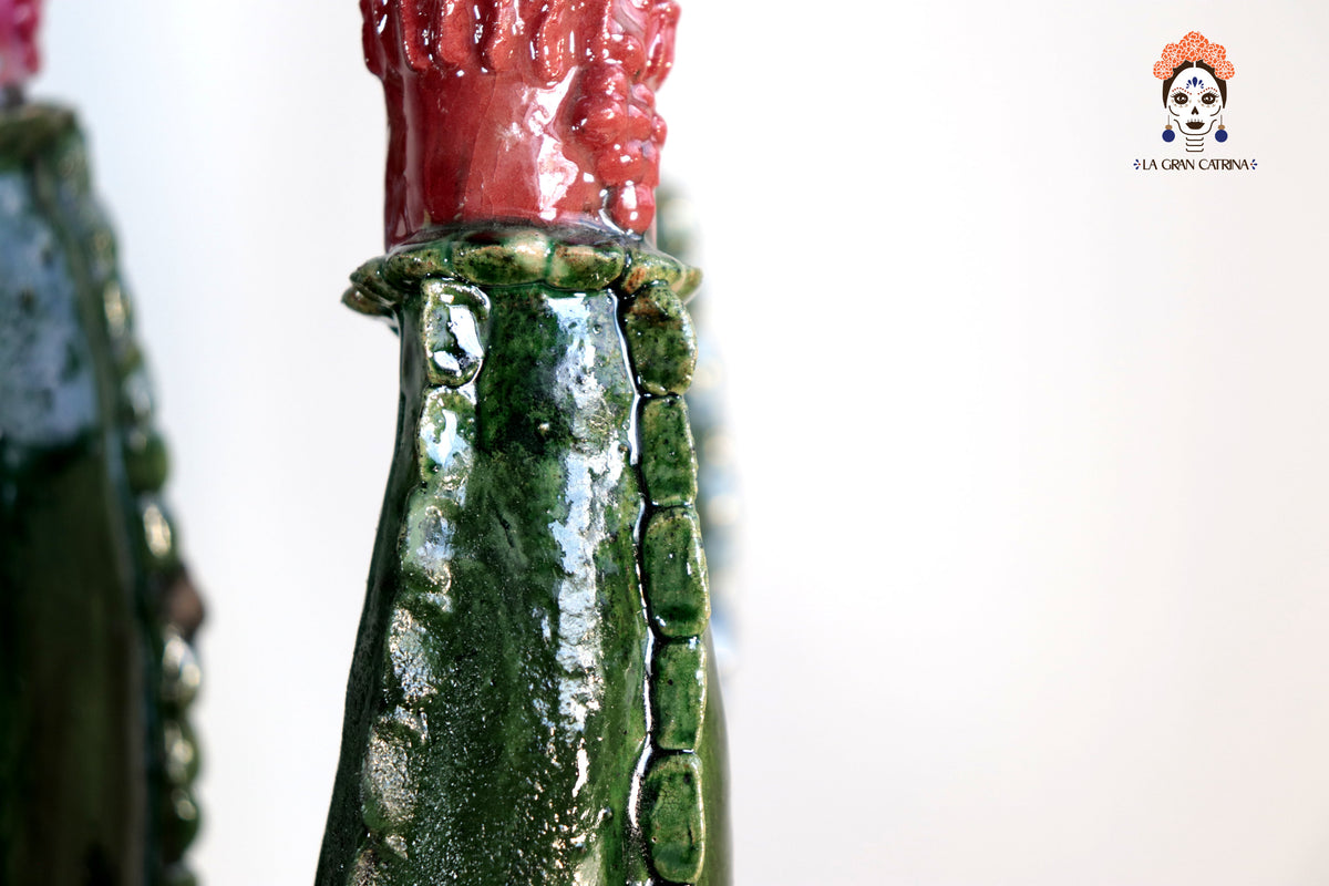 Candelero Nopal Verde Oscuro - 60 cm 23.6 in Candelabros