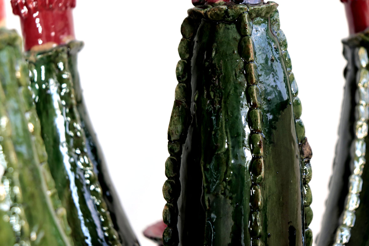 Candelero Nopal Verde Oscuro - 60 cm 23.6 in Candelabros