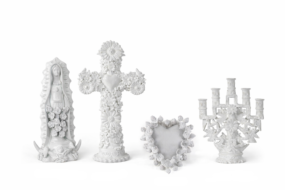 Bundle Altar Blanco Artesanal y Barro Vidriado