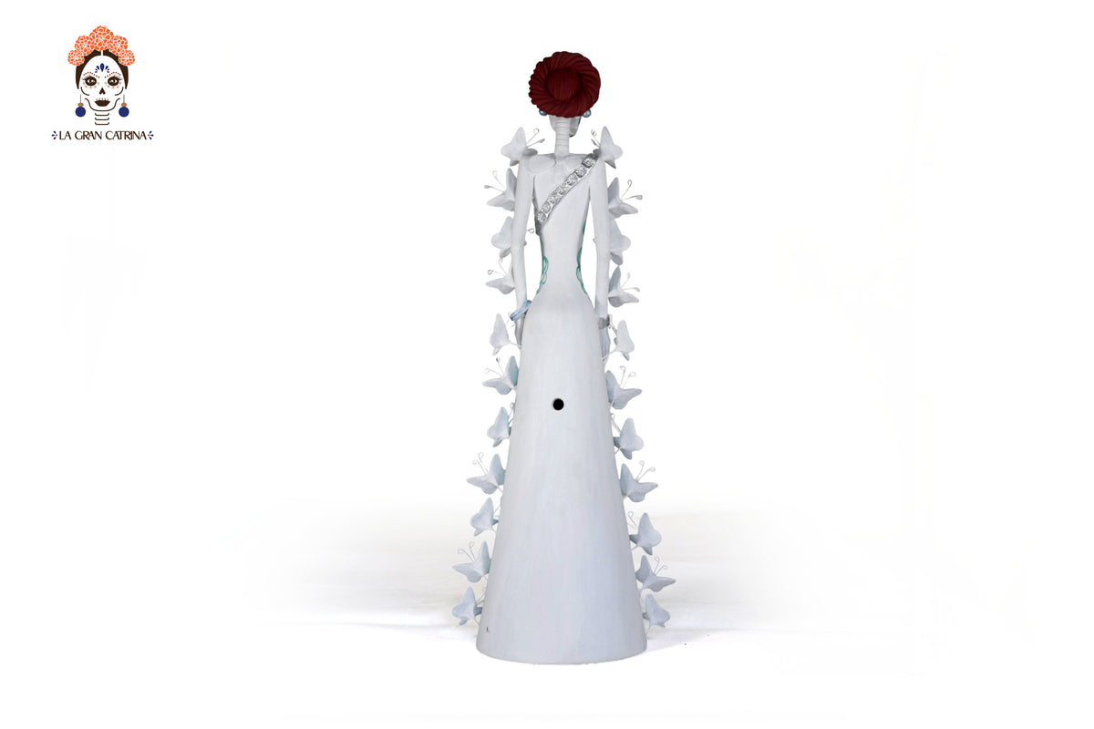 Catrinas hermana blanca con turquesa - 50 cm. 20 in.