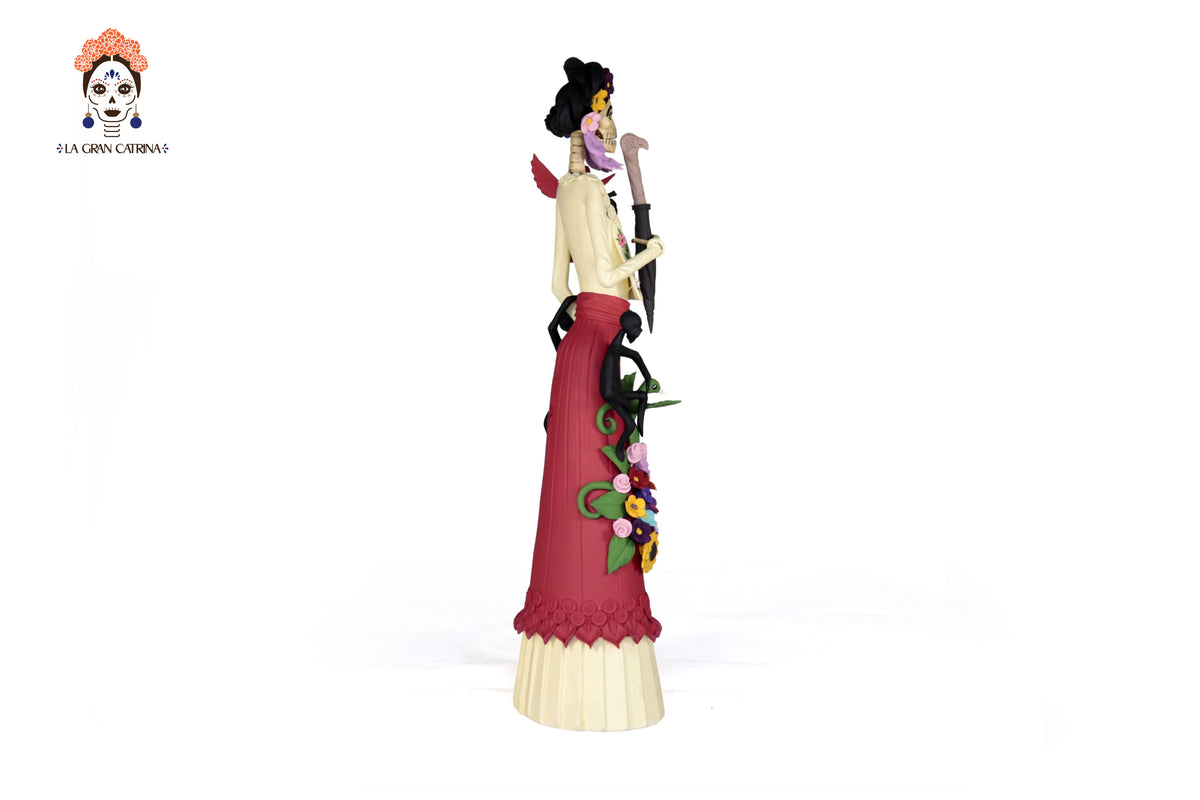Catrina de Frida Kahlo con chongo - 50 cm. 20 in.