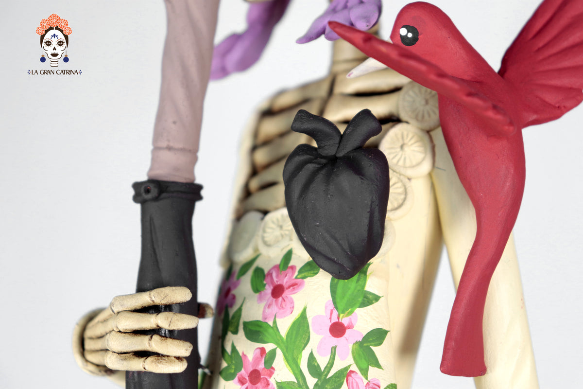 Catrina de Frida Kahlo con chongo - 50 cm. 20 in.
