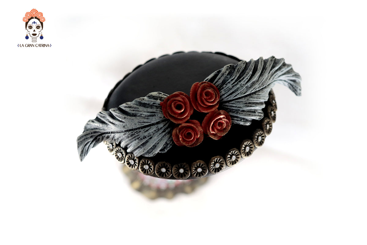 La Frida con la serpiente de vestido rojo - 45 cm. 18 in.