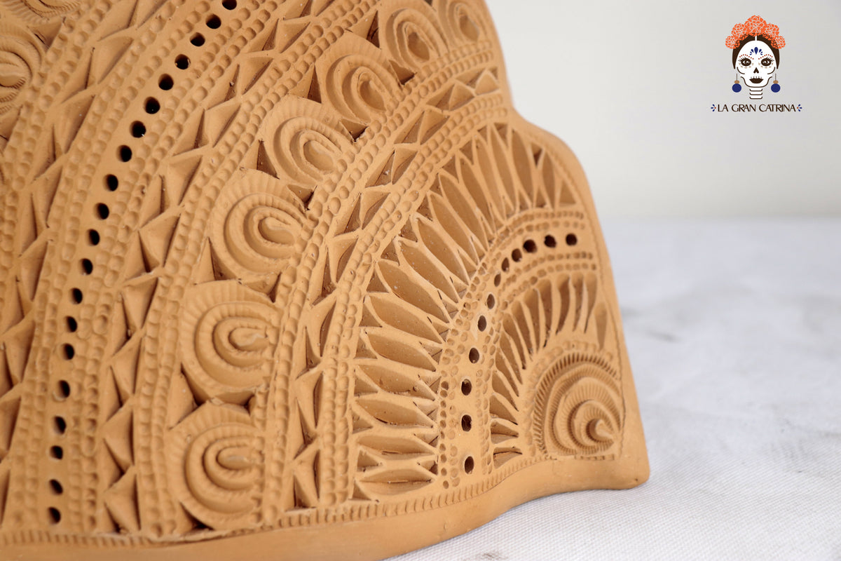 Cabeza de Jaguar Natural - 22 cm. 8.7 in. Barro negro