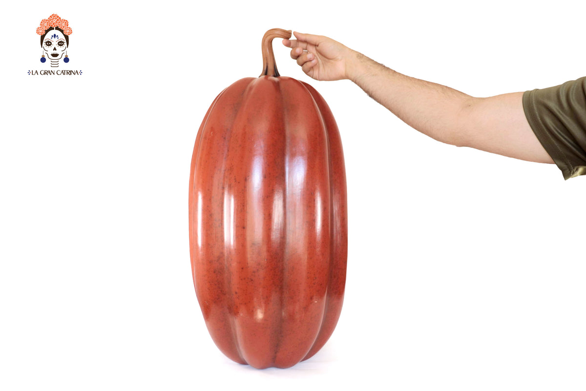 Juego de calabazas rojas grandes Calabaza