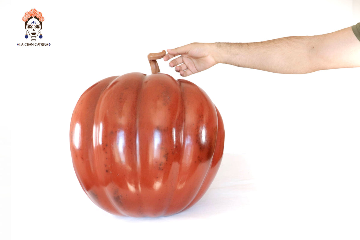 Juego de calabazas rojas grandes Calabaza