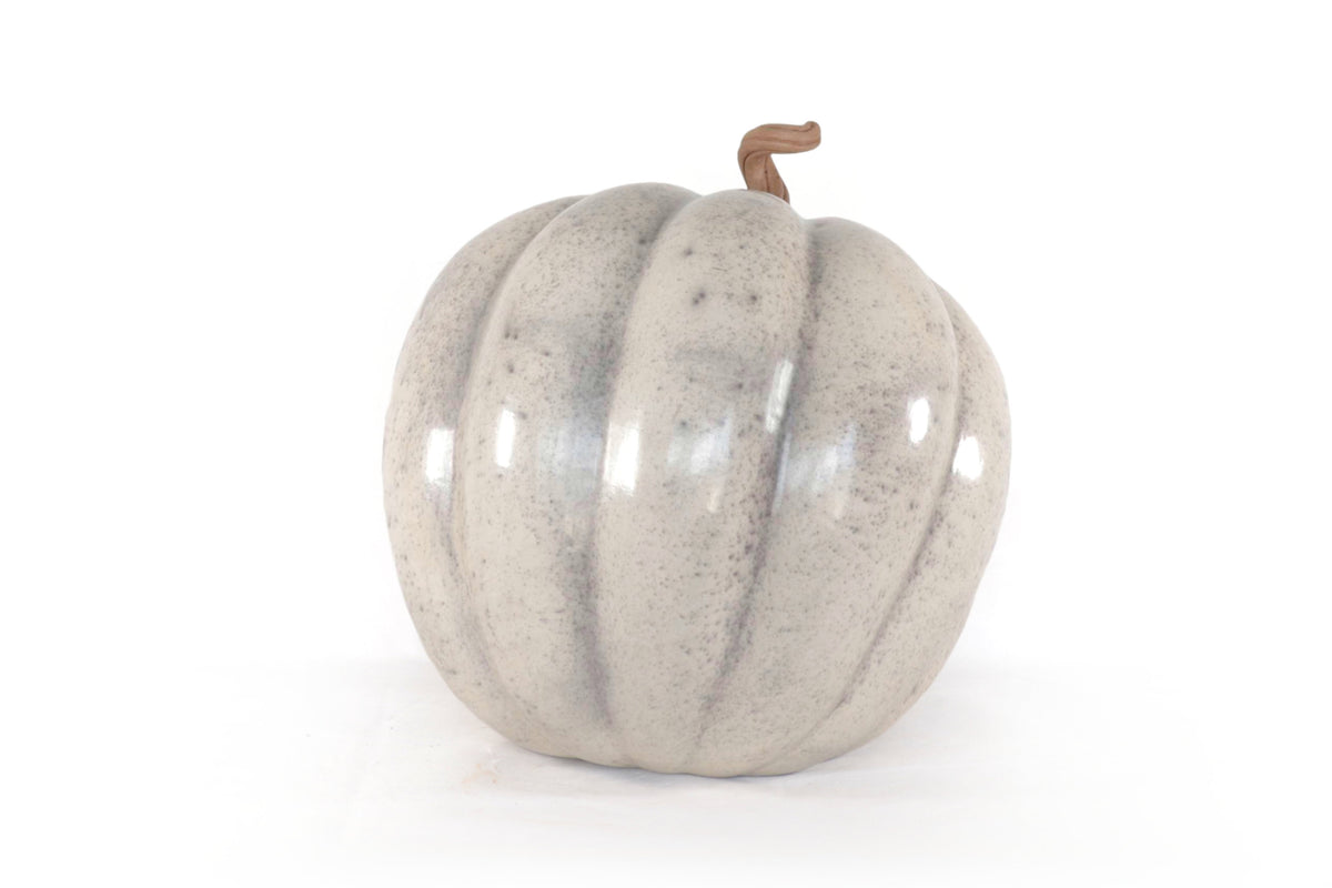 Calabaza blanca grande de barro - 41 cm. 16 in