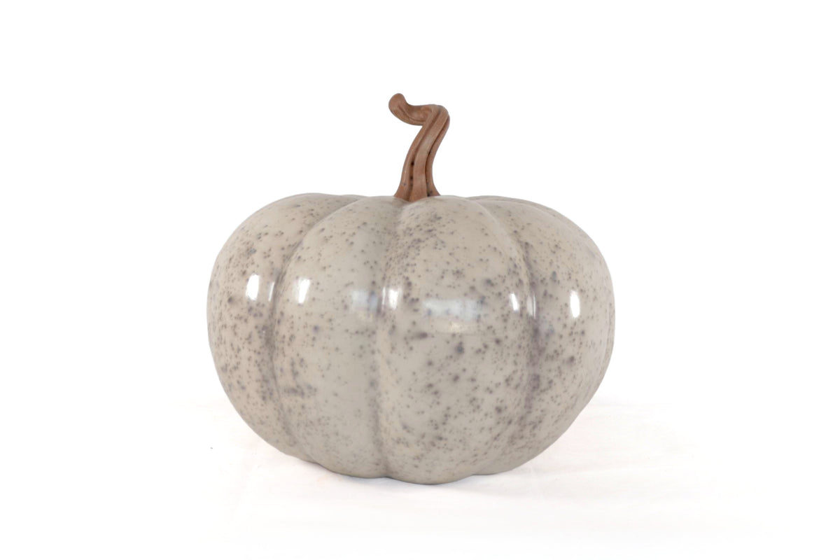Calabaza blanca grande de barro - 37 cm. 14.5 in