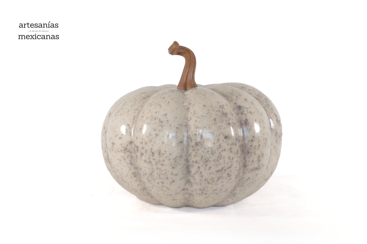 Calabaza blanca grande de barro - 37 cm. 14.5 in